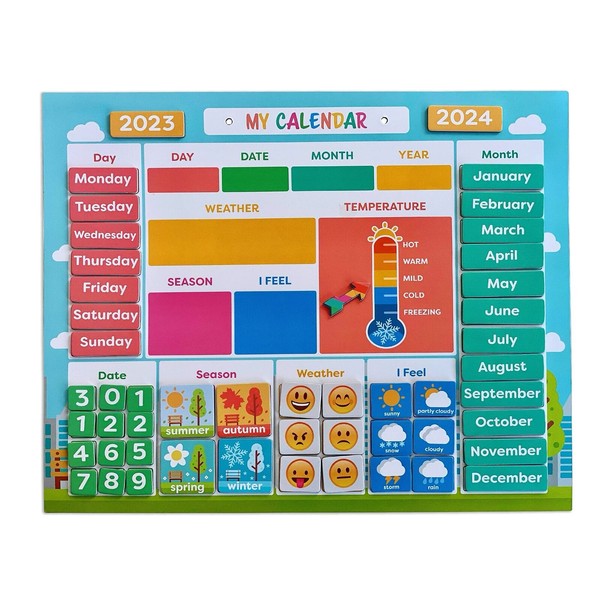 pneat My First Daily Magnetic Calendar | Weather Station for