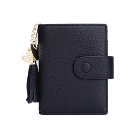 Genuine Leather Credit and Business Card Case with 21 Compartments, Credit Card Case, Credit Card Case, Credit Card Case for Men and Women, 01-black, Minimalist