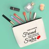 Friendship Gift for Friend Sister Makeup Bag Sister Birthday Gift