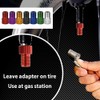 Adaptador de válvula Presta, 7 piezas Convertidor de aluminio Presta