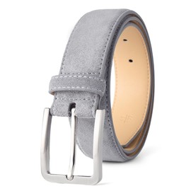 LEAODES LD Men's Belt Casual Genuine Leather Suede Belts for Men 1 3/8" Wide Elegant Golf Dress Belt