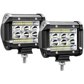 LIGHTBOSS 4 Inch LED Light Pods, 2Pcs 78W Off Road/Driving/Fog Light with Spot Flood Combo LED Work Lights for Truck Boat SUV ATV UTV, White Beam