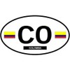 CafePress COLOMBIA Oval Car Magnet, Euro Oval Bumper Magnet