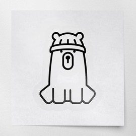 Decal Stickers of Polar Bears (Black) (Set of 2) Luxury Weatherproof Vinyl Decal Stickers for Laptop Desktop Smartphone Car Dirt Bike Wall Room Mason Jar Bathtub Door - ANDVER1d86423BL_1123