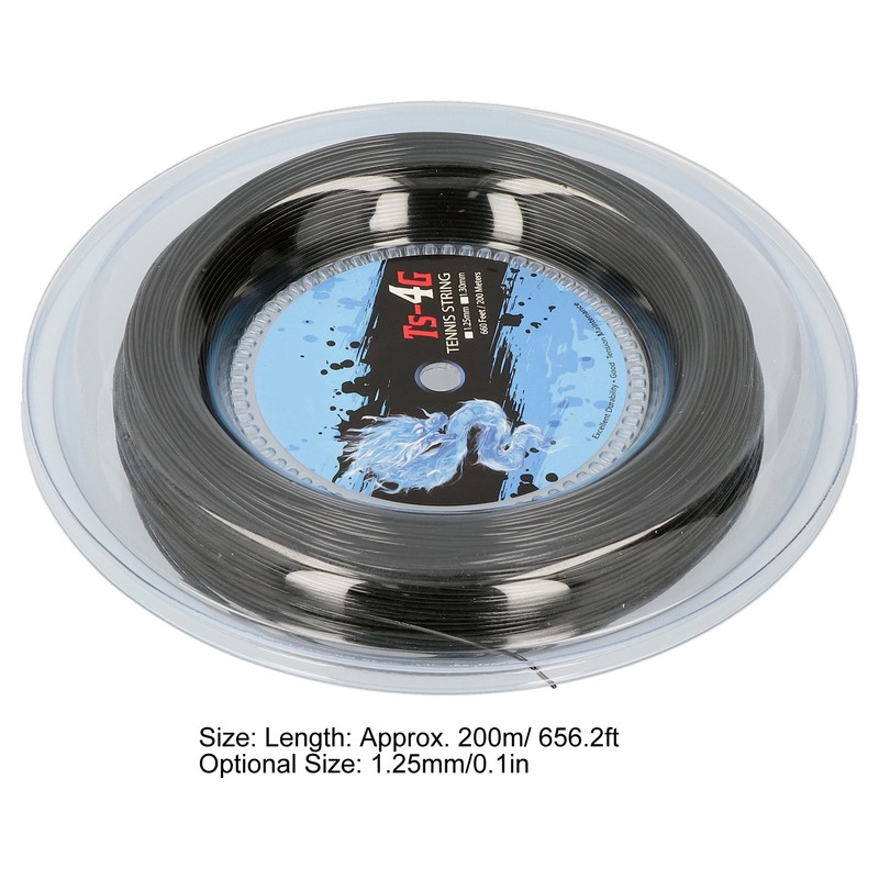 200m Durable Polyester Tennis Racket String Round StrikeResistance Hard Racquet