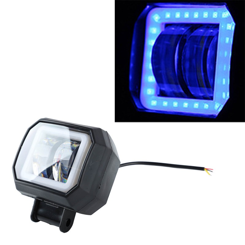 3in Motorcycle LED Headlights with Blue Aperture 20W Waterproof Bright
