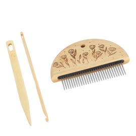 Weaving Loom Comb Set Weaving Tools and Accessories Professional Wooden Loom Comb Sewing and Embroidery (Type 3)