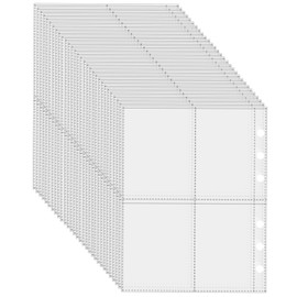 Pack of 30 Photocard Binder Kpop A5 Binder Pockets 6 Holes Waterproof Loose Leaf Folder, 4P Photocard Sleeves Waterproof Transparent PVC Binder for File Invoice Card Photo