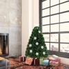 GOFLAME 4FT Pre-Lit Optical Fiber Christmas Artificial Tree with Multicolor