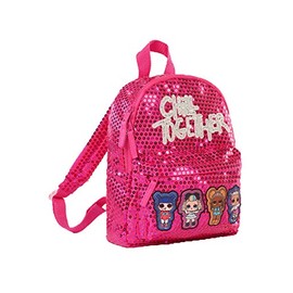 LOL L.O.L. Surprise! Girl's Children's Glitter Sequin Backpack, pink