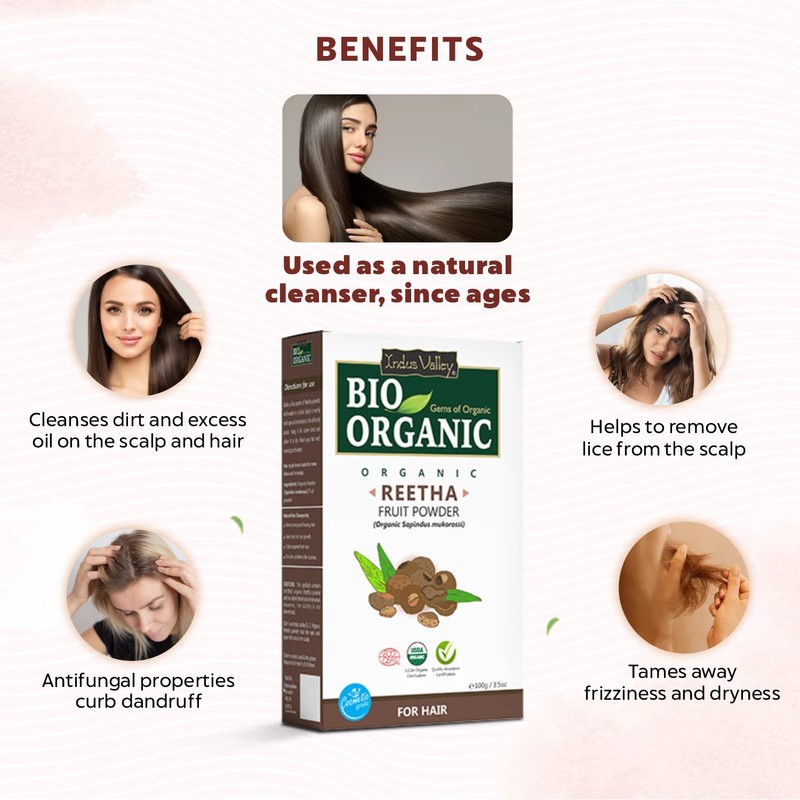 Indus Valley Organic organic powder (reetha)