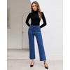 GRAPENT Light Blue Jeans for Women Cropped Wide Leg Jeans