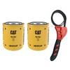Caterpillar 150-4142 Fuel Filter w/IHD Strap Wrench Bundle (2)