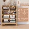 GarveeHome Natural Oak 5 Drawer Dresser for Bedroom, Modern Tall