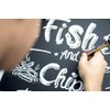 Liquid Chalk Marker Pen Blue- 5mm CHISEL NIB