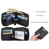 Genuine Leather Zipper Wallet With Coin Pocket, RFID Blocking Zip