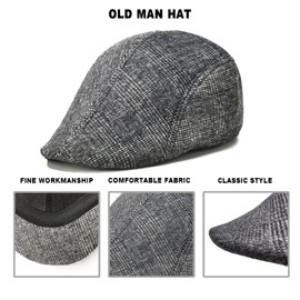 Old Man Costume for Kids Costume Accessories Cane Hat Glasses and Moustache Eyebrows 100 Days of School Kids Costume Set (grey)