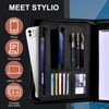 Premium Vegan Leather Padfolio 8.5"x11" Zipper Business Organizer for Legal