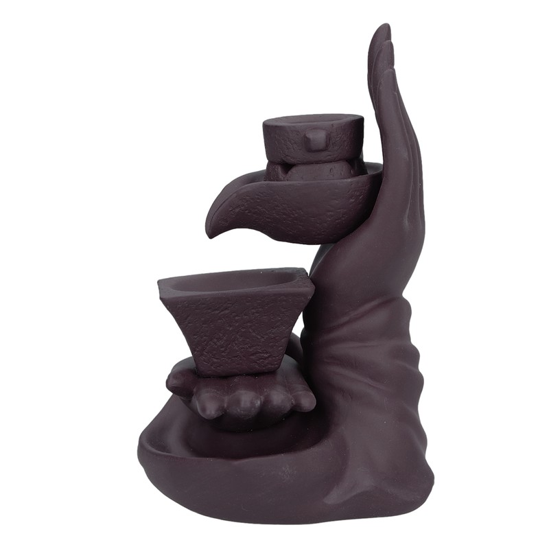 Backflow Incense Burner Smoke Waterfall Ceramic Incense Holder Aroma Burner