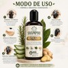 Shampoo anticaída orgánico con romero, aloe vera y vitamina E