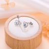 Pet Earrings 925 Sterling Silver Cute Blue Heart CZ Cat