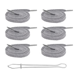 Mandala Crafts Gray Drawstrings Replacement Draw Cord for Sweatpants Waist - 6 55 Inch Cotton Flat Drawstring Cord Hoodie String Replacement & Threader