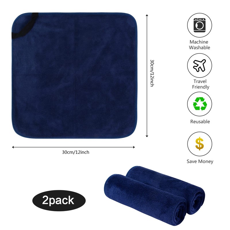 SINLAND Microfiber Facial Cloths Fast Drying Washcloth 12inch x 12inch