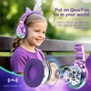QearFun Kids Unicorn Bluetooth Headphones, 60H Playtime, 3-Level 74/85/94dB Safe