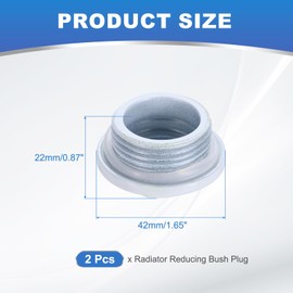 PATIKIL Radiator Reducing Bush,1"BSP Right Hand Thread x 1/2"BSP Manual Radiator Air Vent Plugs,Cast Iron Plugs for Radiator Heater,White 2Pcs