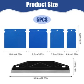 Lotnery 12 Inch Stainless Steel Paint Cutting in Tools for Painting | Professional Edge Painting Tool with 4 Plastic Scrapers | Paint Shield for DIY, Walls, Ceilings & Wallpaper Repair