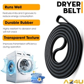 AZ4U Dryer Idler Pulley For LG 4561EL3002A 4561EL3002B And Dryer Drum Belt 4400EL2001F 4400EL2001A 4400EL2001B 4400EL2001C 4400EL2001E Fits Model DLEX7177WM DLG3171W DLE2516W DLG3788W DLE3777W
