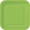 Lime Green Square Paper Dessert Plates (17cm) 16 Count -