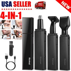 Kemei All-In-1 Electric Ear Beard Nose Hair Trimmer Eyebrow Remover Shaver Clippers US
