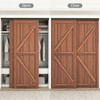WEWORTH Heavy Duty Double Bypass Sliding Closet Door Track Kit