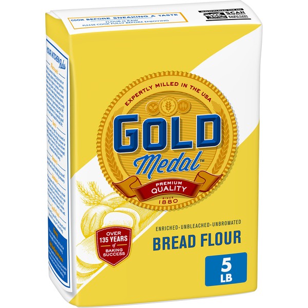 Gold Medal Premium Quality Unbleached Bread Flour, 5 lb.