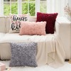 MIULEE Decorative Rose Flower Pillow Cover Pack of 1 Peach