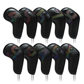 10PCS  Iron Head Cover Waterproof PU Leather  Iron Headcover Number  Iron Club Cover  Supplies