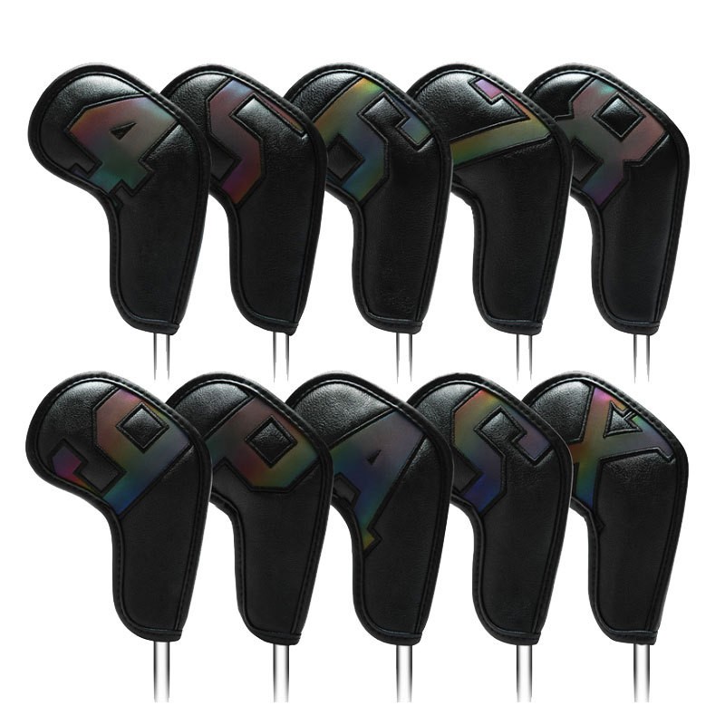 10PCS Iron Head Cover Waterproof PU Leather Iron Headcover Number