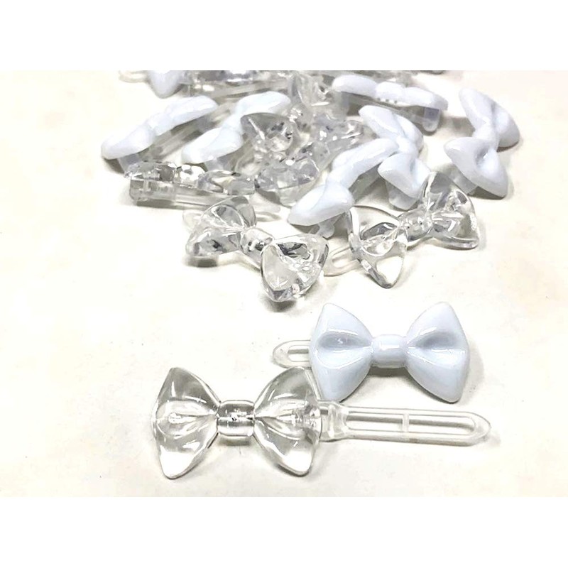 Tara Girls Self Hinge Multi Design Plastic Bow Hair Barrettes