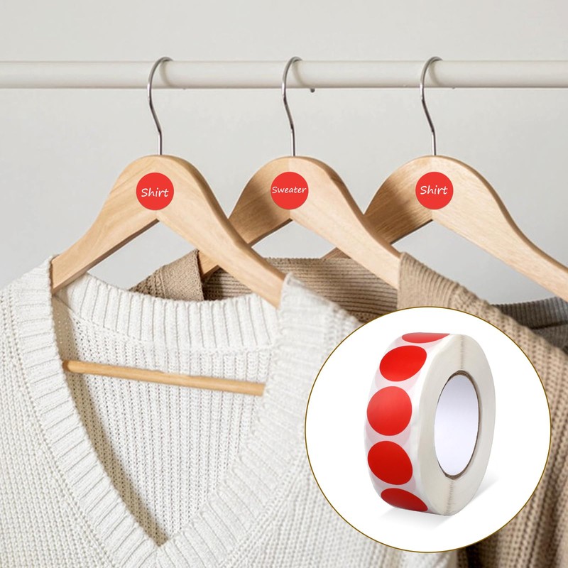 Red Round Stickers, 1.9 cm, 1000 Pieces, Red Dot Stickers,