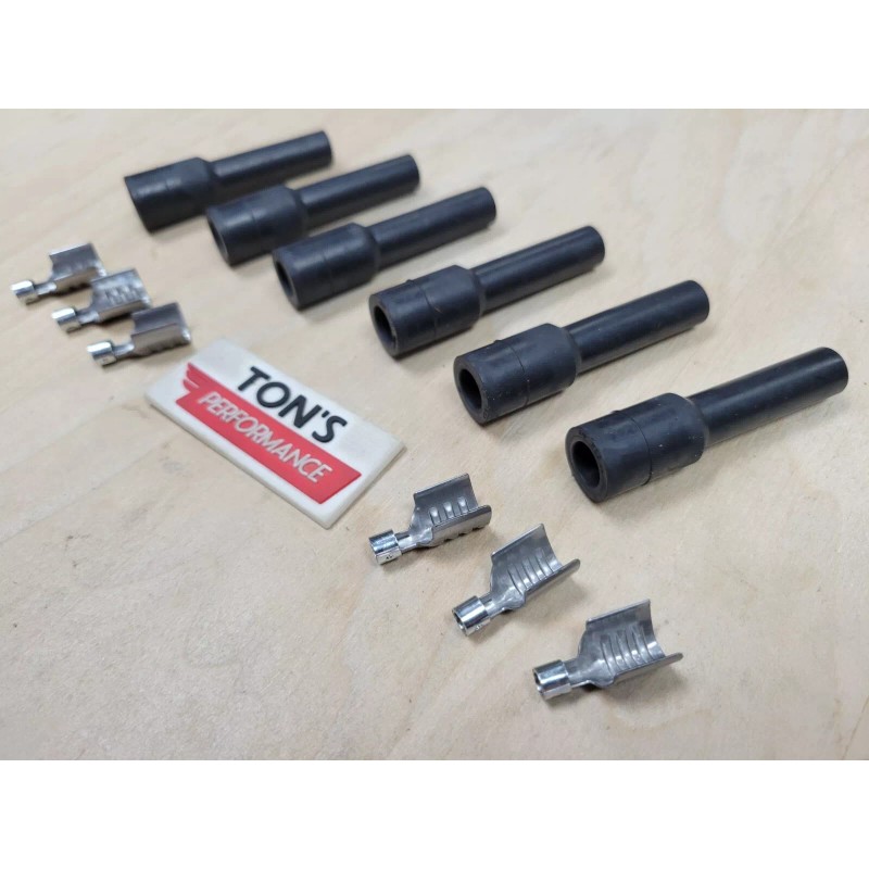 Ton's Performance 7-8mm 6 pack Straight Spark Plug Wire Boots