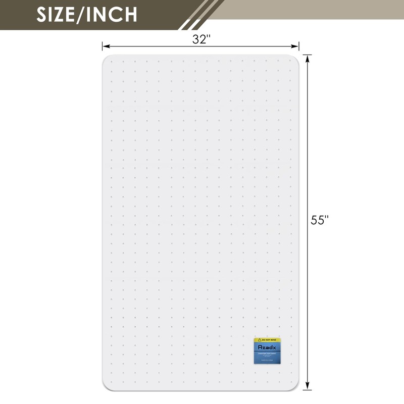Azadx Heavy Duty Office Chair Mat for Carpet 32" x