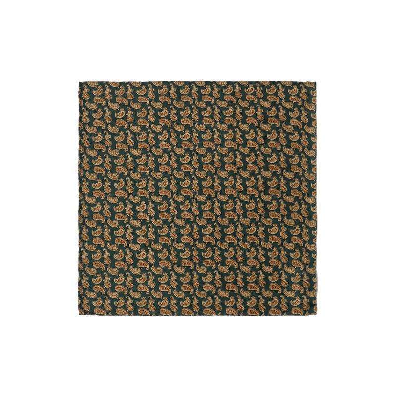 Beams Plus Men's Bandana Handkerchief Silk Mini Paisley Print Square,