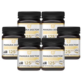 Manuka Doctor - MGO 125+ Manuka Honey Value Bundle, Monofloral 100% Pure New Zealand Honey. Certified. Guaranteed. Raw. Non-GMO (8.75 oz) - 6 Pack