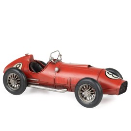 Moritz Tin Decoration Car Racing Car No. 8 Red Tin Decoration Tin Model Car Retro Collectible Piece Vintage Decoration Nostalgia Antique Style