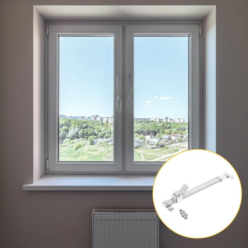 sourcing map 2Pcs 15 Inches Window Hinges, Stainless Steel Casement