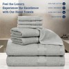 Casa Lino 8 Pc Premium Towel Set, Cotton Towels Set,