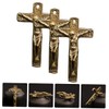 COLLBATH 3pcs Jesus Cross Pendant Cross Necklace for Men Women