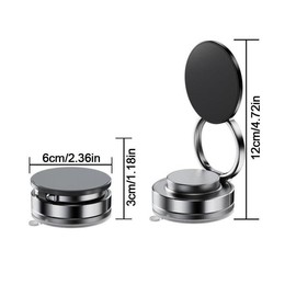 360° Adjustable Vacuum Magnetic Phone Holder – Suction Cup Mount for Magsafe, Compatible with All Smartphones | Car, Mirror, Gym & Makeup Use