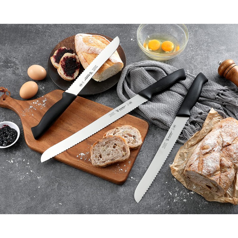 Humbee Cusine Pro, 8 inch Bread Knife, Serrated Knife Wave